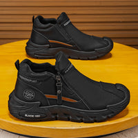 Sapatos de Proteção de Trabalho Primavera e Outono, Sapatos de Trabalho de Trabalho Duráveis Antiderrapantes e Antiderrapantes, Botas até ao tornozelo, Botas Martin Casual