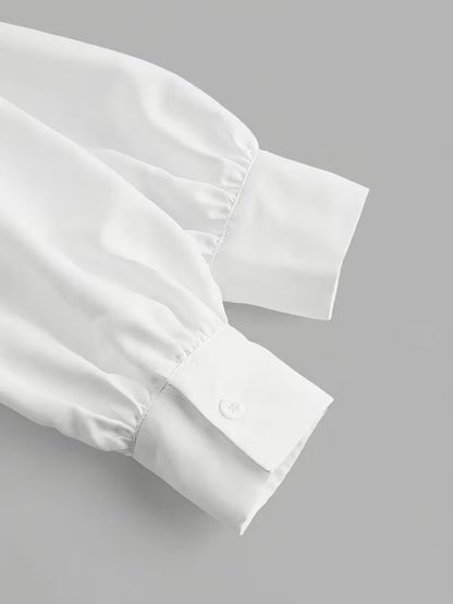 Moda feminina transfronteiriça europeia e americana e estilo casual elegante, lapela, plissada, slim-fit, de cor sólida