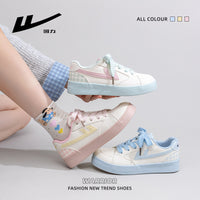 Os novos ténis modernos e versáteis com blocos de cor da Warrior 2026, sapatos casuais confortáveis e de alta estética, sapatos femininos de moda na moda