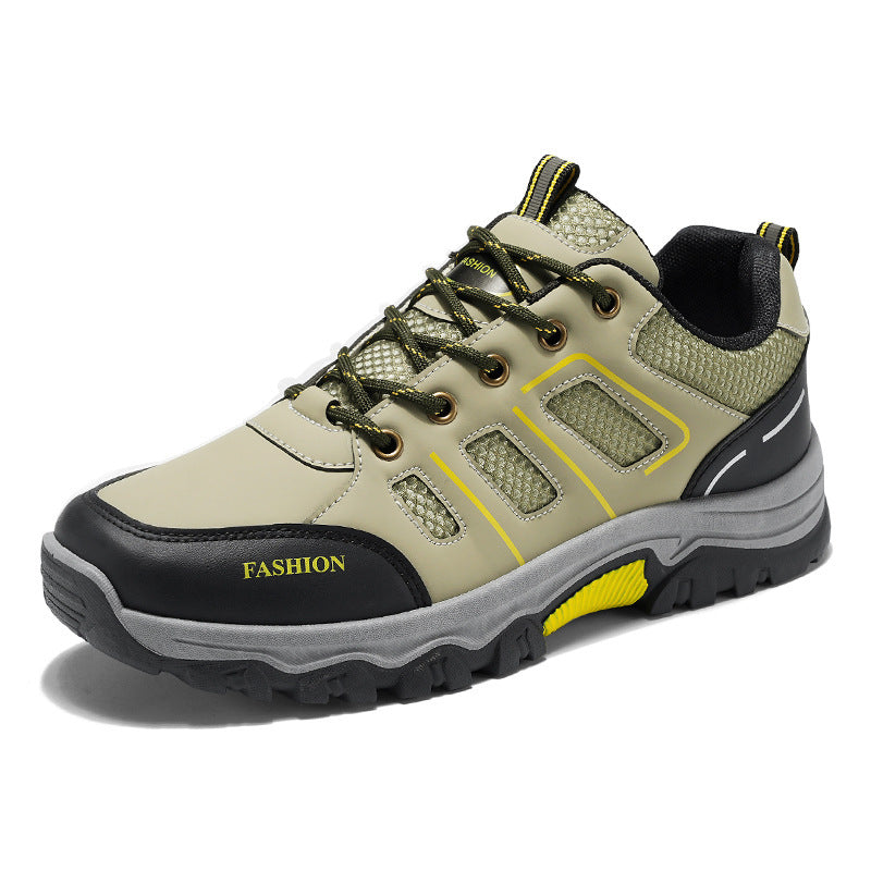Sapatos masculinos de proteção para o trabalho, novos sapatos de trabalho antiderrapantes respiráveis para primavera/verão para estaleiros de construção, sapatos casuais para caminhadas desportivas ao ar livre