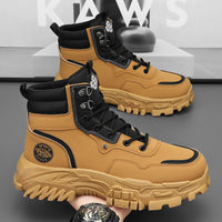 Botas de trabalho altas para outono 2024 para homem, botas Martin para exterior para o exterior, na moda, versáteis e de sola grossa