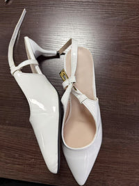 Sandálias de salto alto bordô para mulheres, sapatos de bico meio fechado com bico e ponta aguda, sapatos estilo Chanel, sandálias de moda feminina