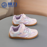 Sapatos infantis Warrior color-block Velcro, novos sapatos de treino moral para raparigas da primavera, ténis desportivos leves de sola fina, sapatos casuais versáteis