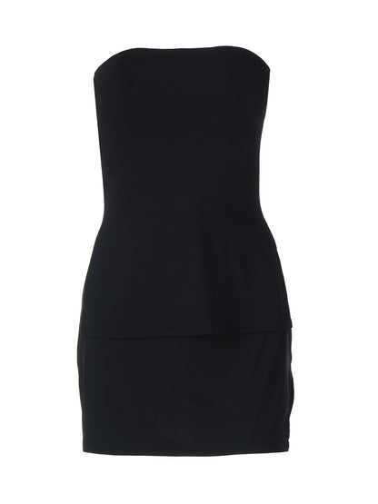 2026 Amazon European e American Cross-Style New Style Sexy Hot Girl Sexy Strapless Slim, ajustada, ajustada e ajustada à anca, saia curta de duas peças