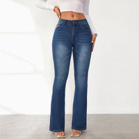 Amazon Calças Vintage Vintage Transfronteiriças Europeias e Americanas Femininas 2025 Primavera Novas Slim Fit Slim Stretch Ligeiramente Alargadas