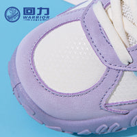 Ténis roxos em forma de coração para raparigas, sapatos casuais novos em pele de outono, sapatos infantis guerreiros, sapatos leves para pneu com sola