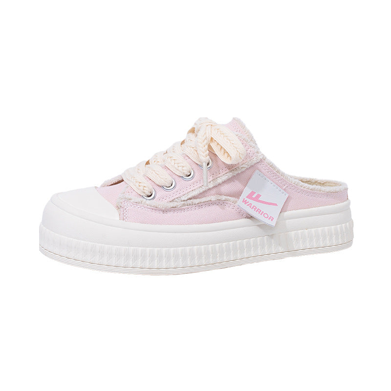 Sapatos de sola grossa ao estilo Warrior Chanel, roupa exterior fechada, sapatos de mendigo, novas chinelas de pele para primavera/outono 2025, sapatos femininos por grosso