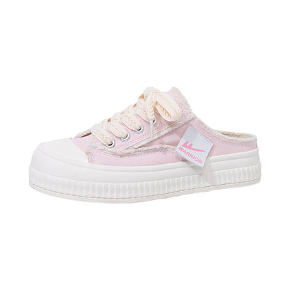Sapatos de sola grossa ao estilo Warrior Chanel, roupa exterior fechada, sapatos de mendigo, novas chinelas de pele para primavera/outono 2025, sapatos femininos por grosso