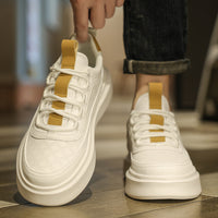 Sapatos Masculinos Xiaobai 2024 Novos Sapatos Casuais Respiráveis de Verão, Sapatos Brancos de Homem, Sapatos Desportivos Versáteis Modernos e Versáteis Antiderrapantes de Sola Grossa