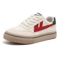 Sapatos de lona Warrior de sola grossa para homem e mulher, confortáveis para uso diário, sapatos casuais primavera/outono, para estudantes, casais, ténis versáteis por grosso