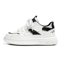 Sapatos masculinos, ténis brancos primaveres, ténis modernos de sola grossa masculina, sapatos desportivos desportivos versáteis para homens que aumentam a temperatura