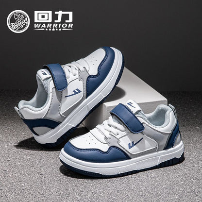 Ténis infantis Warrior color-block, sapatos casuais novos para raparigas na primavera, sapatos de estudante na moda com velcro, sapatos respiráveis