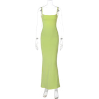 Verão INS 2026 Vestido Feminino Feminino Sexy Sexy Fit-less Spaghetti Strap Strap para mulheres
