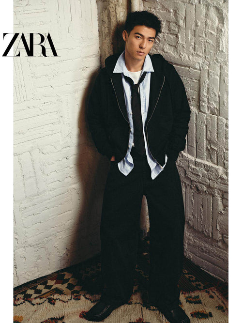 ZARA 2026 Primavera/Verão Novos Sapatos Masculinos Mocassins Pretos Simples de Bico Quadrado e Calcanhar Aberto 2619720 800