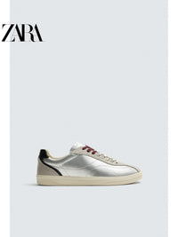 ZARA 2026 Verão Novo Sapatos Masculinos Retro com Detalhes Metálicos, Cadarço Duplo e Leves 2202820 808