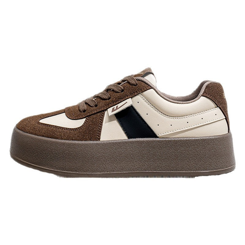 Os novos sapatos casuais Merard da Warrior, sapatos de treino moral versáteis na primavera, sapatos plataforma femininos com blocos de cor