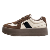 Os novos sapatos casuais Merard da Warrior, sapatos de treino moral versáteis na primavera, sapatos plataforma femininos com blocos de cor
