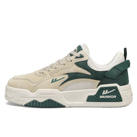 Sapatos americanos populares de estudante estilo Warrior Collegiate, sapatos de sola grossa e respiráveis e confortáveis, sapatos de negócios masculinos de deslocamento com blocos de cor