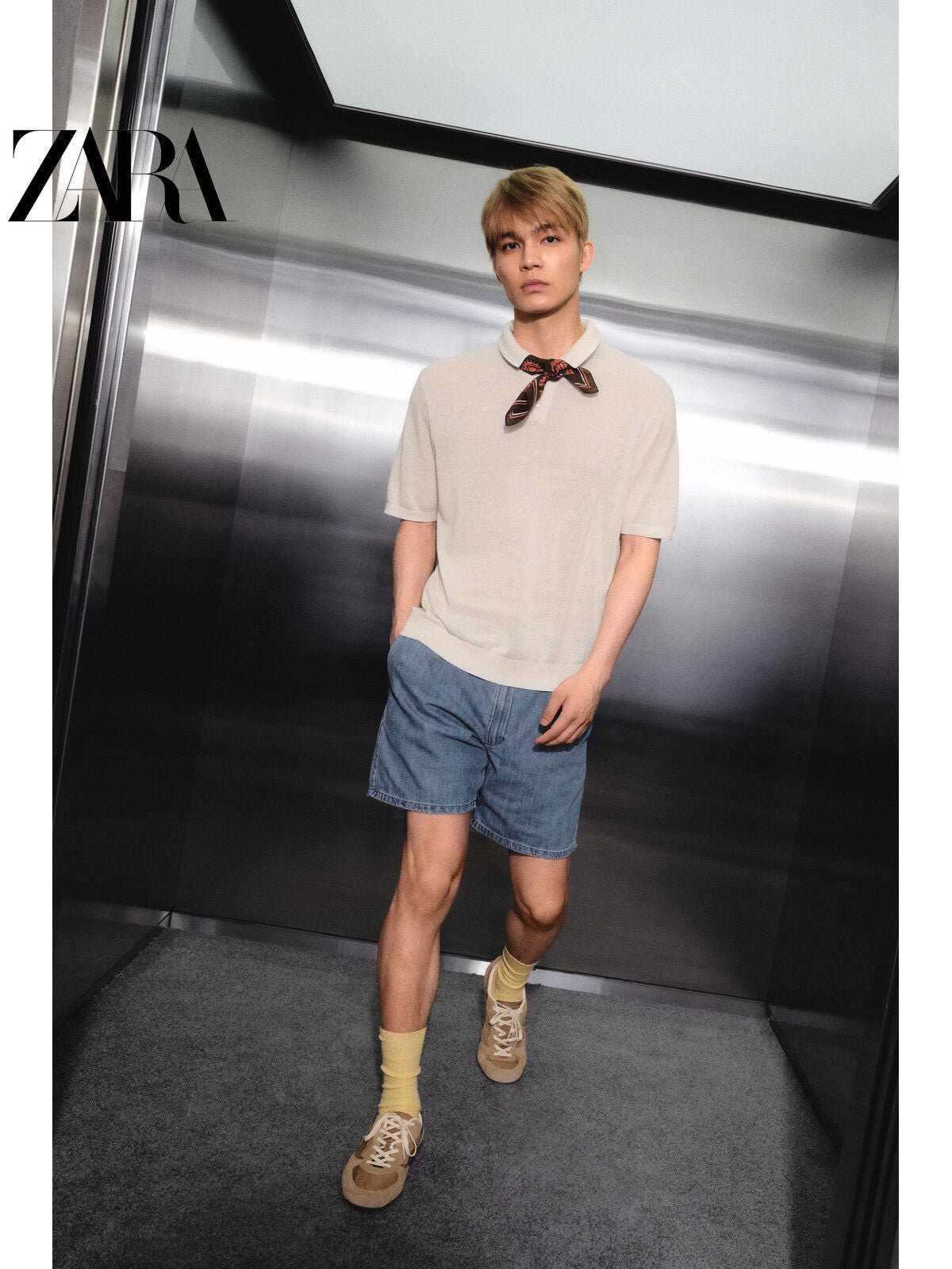 ZARA 2026 Primavera/Verão Sapatos Masculinos com Detalhes em Camurça, Modelo Retrô com Cadarço e Leves 2343720 107