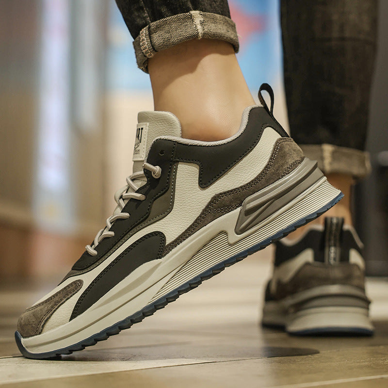 A-Gan Sapatos Masculinos Outono 2025 Novos Ténis Casuais Casuais Retro Masculinos, Sapatos Versáteis Masculinos para Pai, Sapatos Modernos