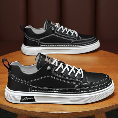 Sapatos masculinos de verão, sapatos brancos novos e respiráveis, sapatos desportivos versáteis e na moda ao estilo coreano, sapatos casuais baixos, sapatos modernos
