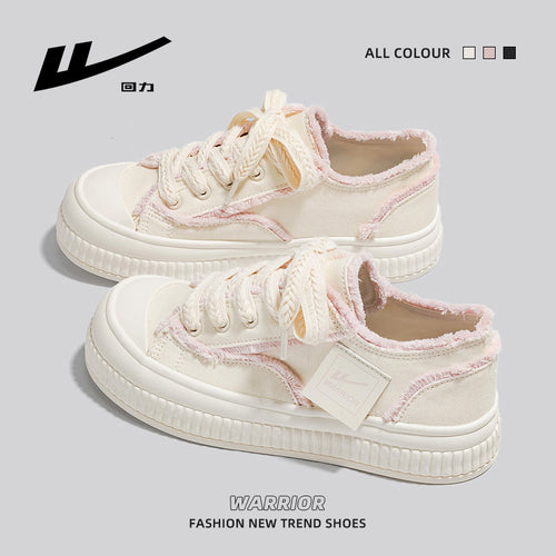 Ténis Warrior Flush Sapatos Criativos de Primavera/Outono com sola grossa, Sapatos Casuais com Atacadores ao estilo Hong Kong, Casuais Casuais de sola grossa