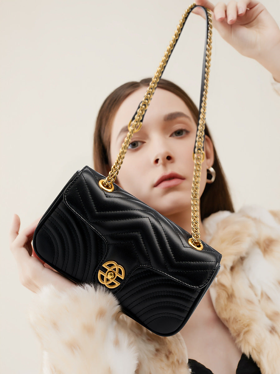 Malas da Coreia, malas pequenas e perfumadas de nicho, malas femininas em pele genuína de alta qualidade, malas de corrente em forma de diamante em forma de coração muito vendidas