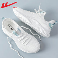 Sapatilhas desportivas Warrior com sola macia, novas sapatilhas de coco de malha respiráveis, sola leve de malha preta e sapatos casuais para homens