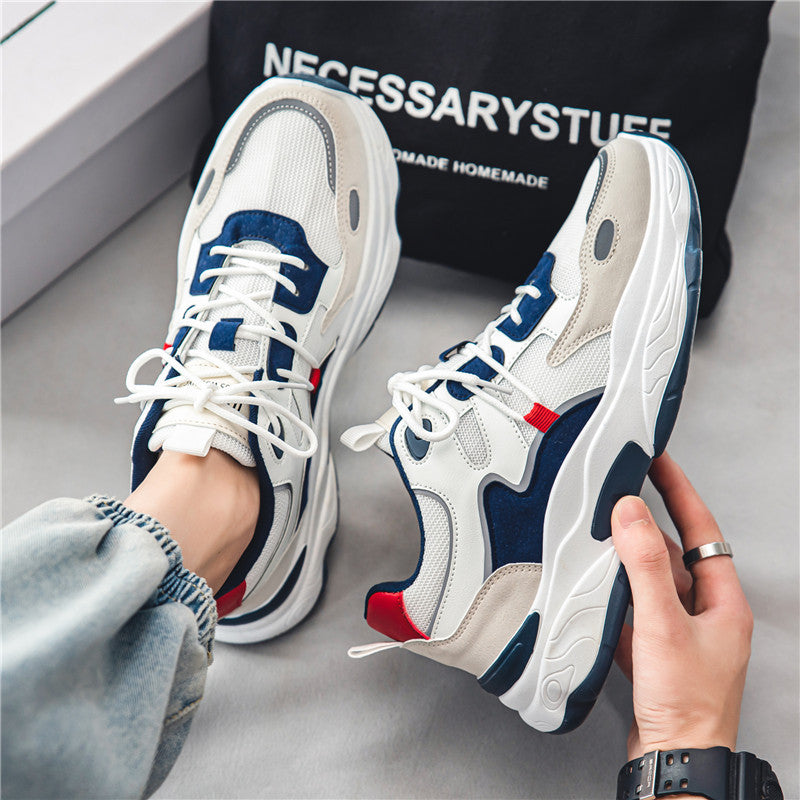 Sapatos masculinos populares famosos na internet, sapatos desportivos Spring A-Gump, sapatos de pai estilo Hong Kong para jovens masculinos, INS modernos e versáteis antiderrapantes