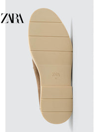 Sapatos masculinos ZARA Primavera/Verão 2026, em camurça marrom, com cadarço, modelo 2431720 700