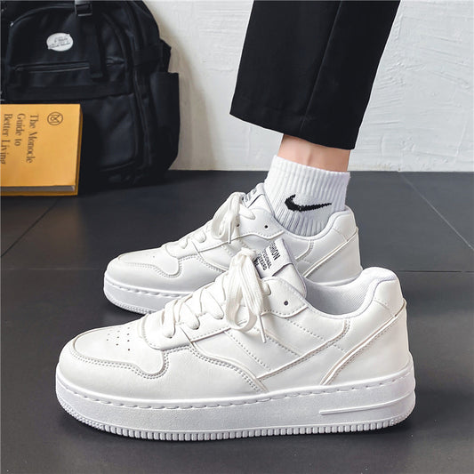 Primavera Masculina Nova Nicho Original Pele Respirável Sapatos Desportivos Casuais Brancos Na Moda