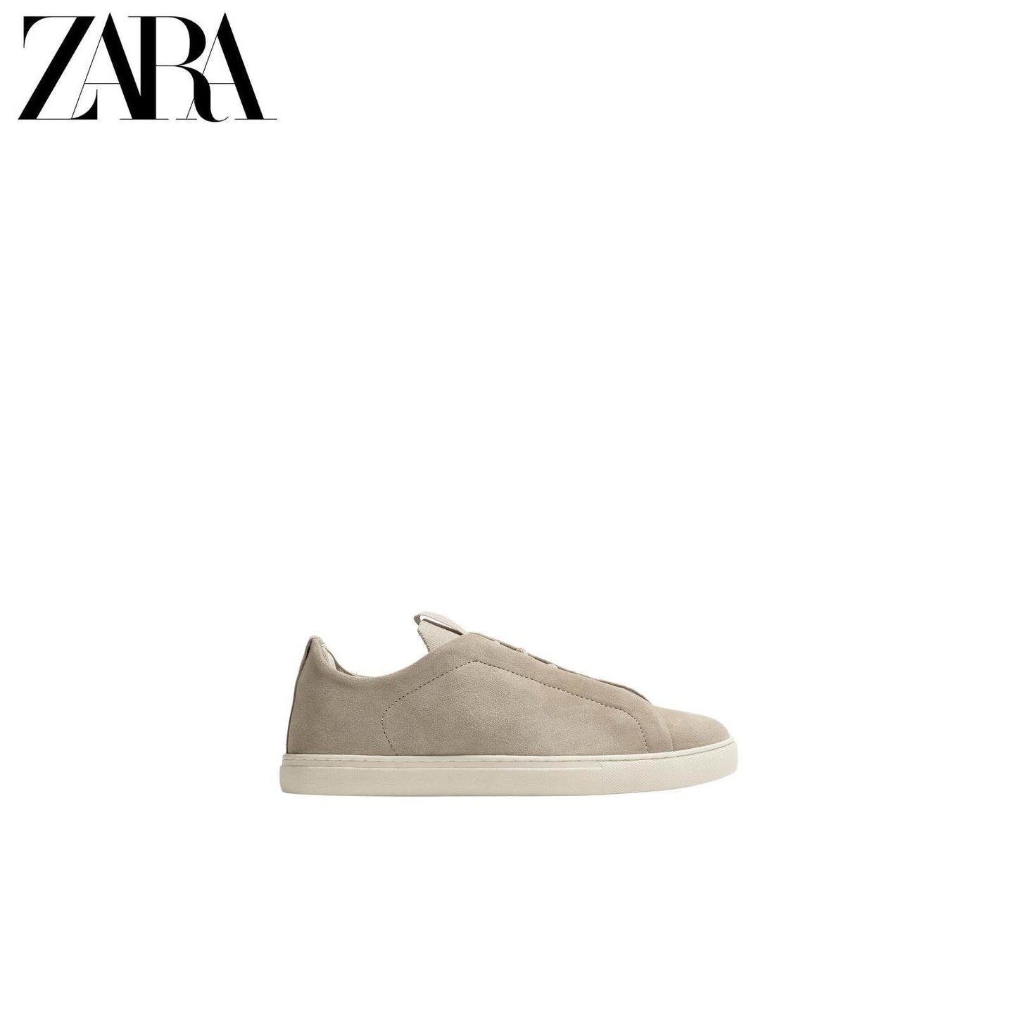ZARA Coleção Primavera/Verão 2026 - Tênis Masculino Leve com Cadarço e Detalhes em Camurça, 2240720 107