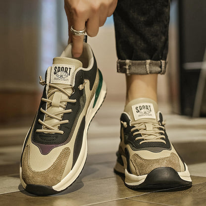 A-Gan Sapatos Masculinos Outono 2025 Novos Ténis Casuais Casuais Retro Masculinos, Sapatos Versáteis Masculinos para Pai, Sapatos Modernos