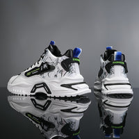 Sapatos Masculinos de Outono 2024 Novos Sapatos de Pai de Cano Alto, Tendência Juvenil Sapatilhas Casuais Casuais para Corrida Masculina, Sapatilhas Desportivas Versáteis