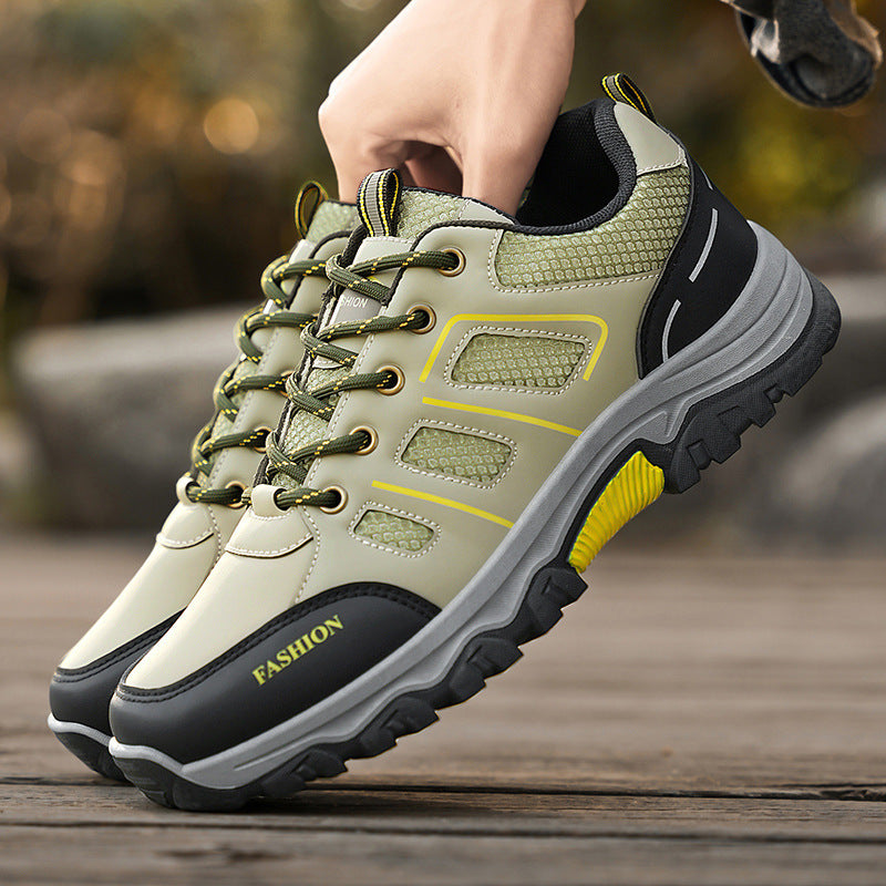 Sapatos masculinos de proteção para o trabalho, novos sapatos de trabalho antiderrapantes respiráveis para primavera/verão para estaleiros de construção, sapatos casuais para caminhadas desportivas ao ar livre