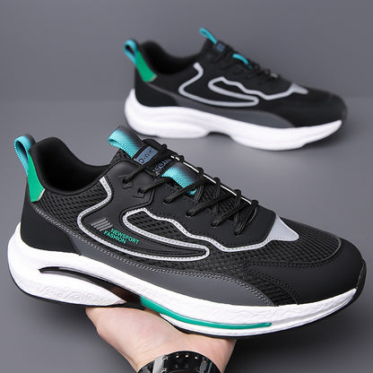 Sapatilhas desportivas casuais de malha masculina 2025, novas sapatilhas leves de corrida masculinas antiderrapantes e resistentes a odores de verão, sapatilhas na moda e respiráveis