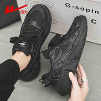 Warrior Korean Sapatos Masculinos Modernos e Fixes, Sapatos Casuais Casuais Retro com Sola Macia, Sapatos Desportivos de Rede com Atacadores, Sapatos de Pai para o Trajeto Diário
