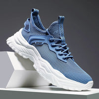 Novos sapatos masculinos de verão 2025, ténis de malha finos e resistentes a odores respiráveis, sapatilhas desportivas casuais de corrida da moda