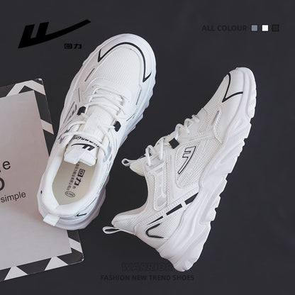 Sapatos Warrior de malha leve e respirável, ténis desportivos finos e refrescantes, sapatilhas desportivas de alto valor estético, com cordões baixos para homens
