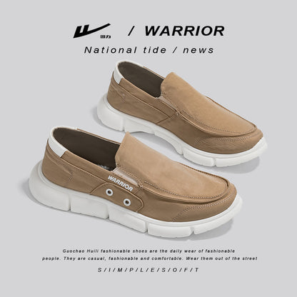 Sapatos de lona leves e confortáveis para pessoas de meia-idade e idosos, sapatos simples e respiráveis, sapatos preguiçosos, versáteis, fáceis de levar e de levar casuais de sola grossa