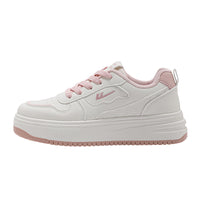 Sapatos brancos Warrior de cano baixo, confortáveis, versáteis versáteis de sola grossa, ténis modernos e estéticos, sapatos femininos simples com um design elegante