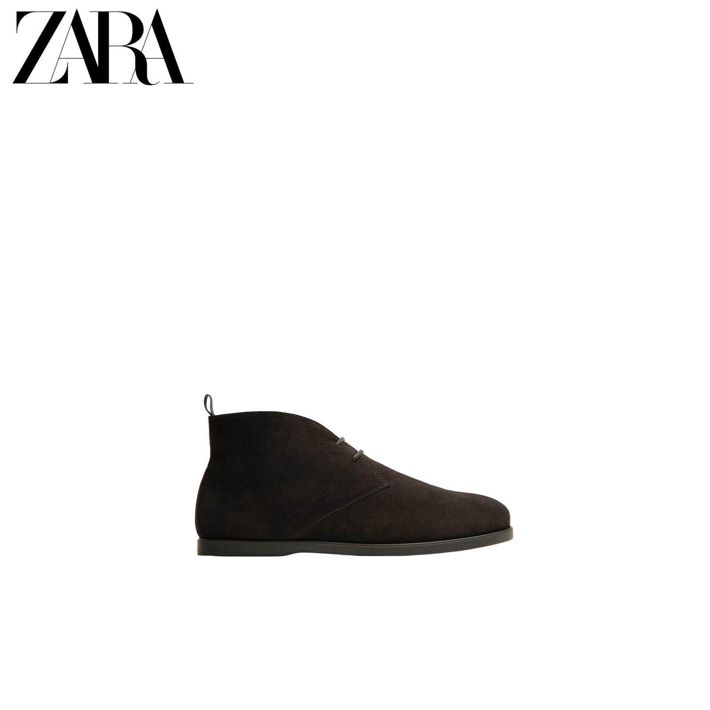 ZARA 2026 Primavera/Verão Sapatos Masculinos, Botas Derby com Cadarço e Detalhes em Camurça, 2434720 700