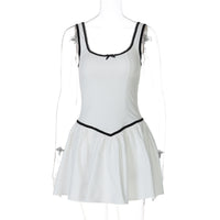 Vestido de camisola princesa curta e curta com decote em U e com forro de retalhos transfronteiriços da Amazon Cross-fronteiriço