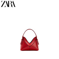 Bolsa feminina ZARA 2026 Verão, nova coleção com detalhes em costura, mini bolsa de mão com cordão/bolsa transversal 6092810 600