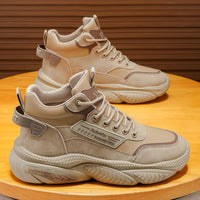 Sapatos masculinos de cano alto, novas roupas de trabalho vintage britânicas de outono, botas Martin, sapatos casuais de desporto ao ar livre que aumentam a altura