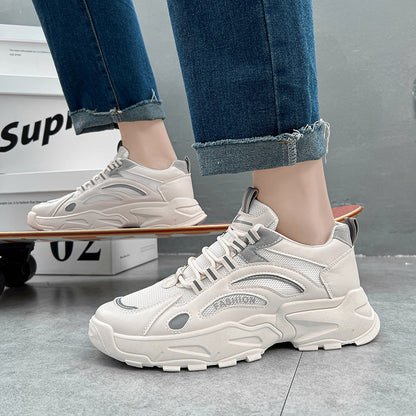 Sapatilhas masculinas casual malha daddy tide shoes sapatos masculinos primavera nova tendência versátil running little white shoes masculino