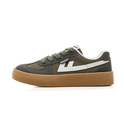 Sapatos simples de madeira de madeira da moda Warrior, sapatos confortáveis de sola grossa para alongar as pernas, sapatos de ensino básico, sapatos de treino moral de casal estilo universitário