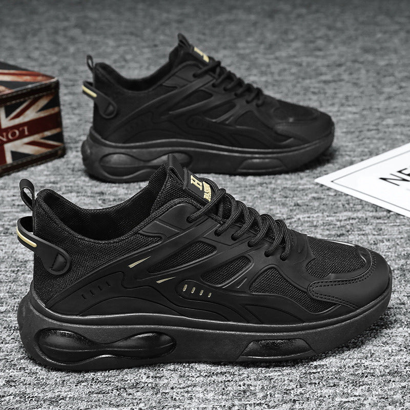 Sapatos de proteção para o trabalho de parto, sapatos masculinos de verão, novos sapatos respiráveis, ténis modernos versáteis de sola grossa e antiderrapantes, sapatos casuais de pai