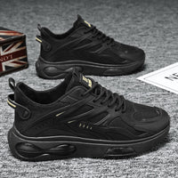 Sapatos de proteção para o trabalho de parto, sapatos masculinos de verão, novos sapatos respiráveis, ténis modernos versáteis de sola grossa e antiderrapantes, sapatos casuais de pai
