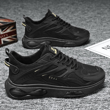 Sapatos de proteção para o trabalho de parto, sapatos masculinos de verão, novos sapatos respiráveis, ténis modernos versáteis de sola grossa e antiderrapantes, sapatos casuais de pai